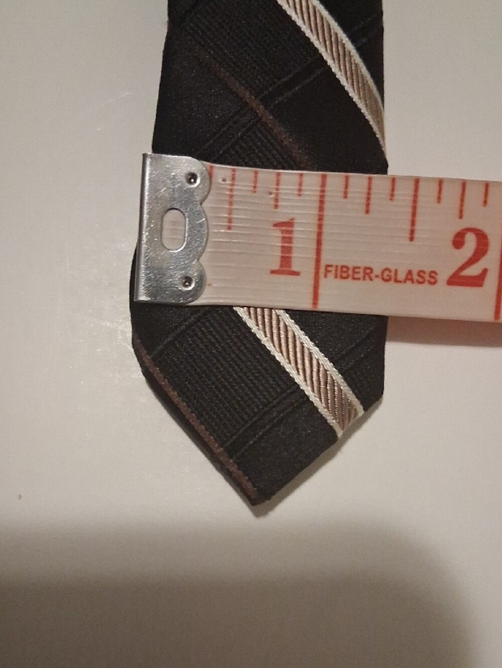 Joseph Abboud Black Tie with Cream Diagonal Stripes - Picture 9 of 9